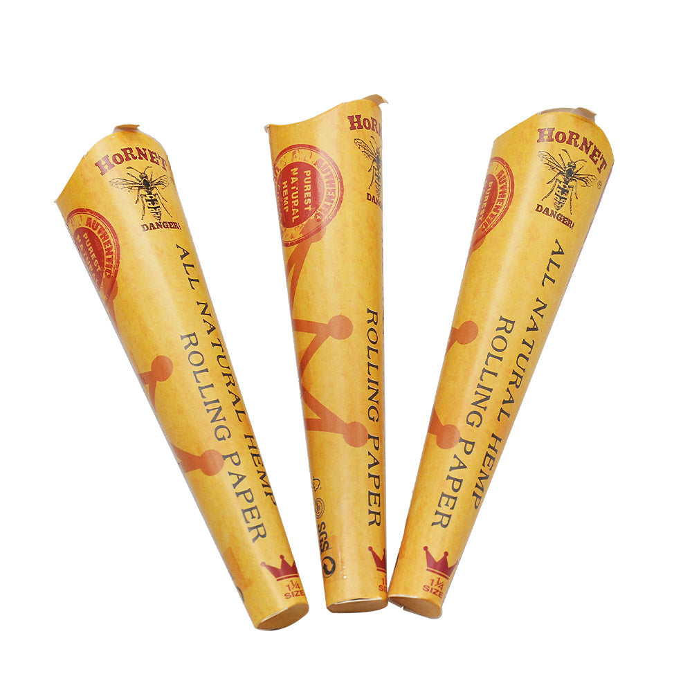 HORNET | 1-1/4 Size Natural Pre-Rolled Paper Cones 6 x 24CT_5