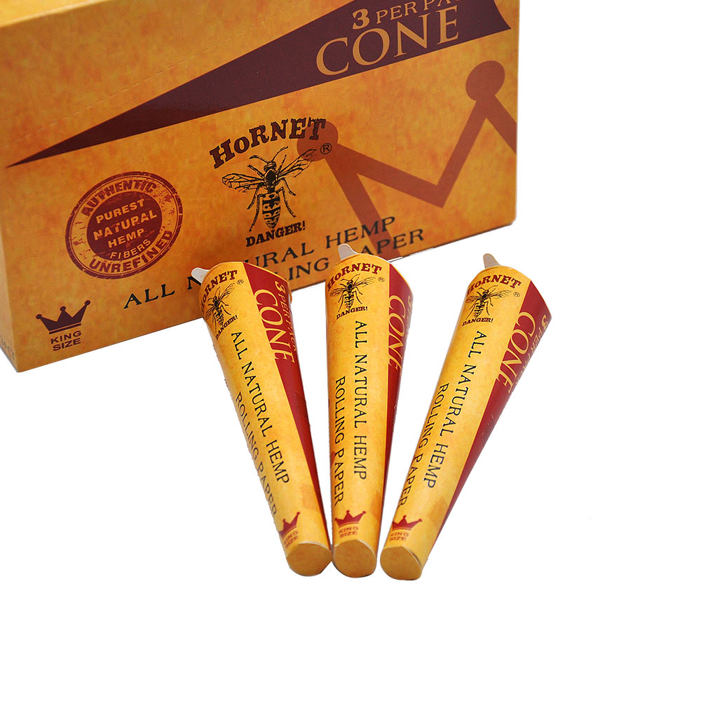 HORNET | King Size Natural Pre-Rolled Paper Cones 3 x 24CT_1