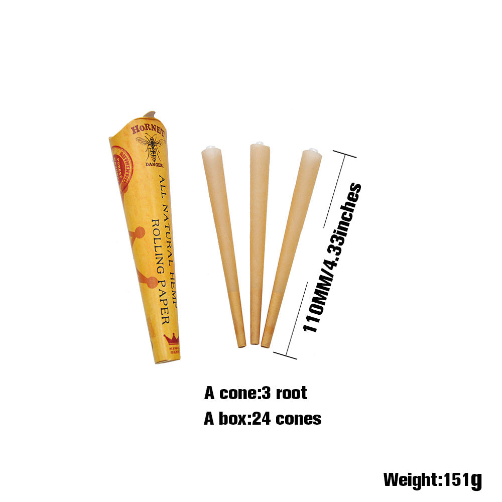 HORNET | King Size Natural Pre-Rolled Paper Cones 3 x 24CT_7