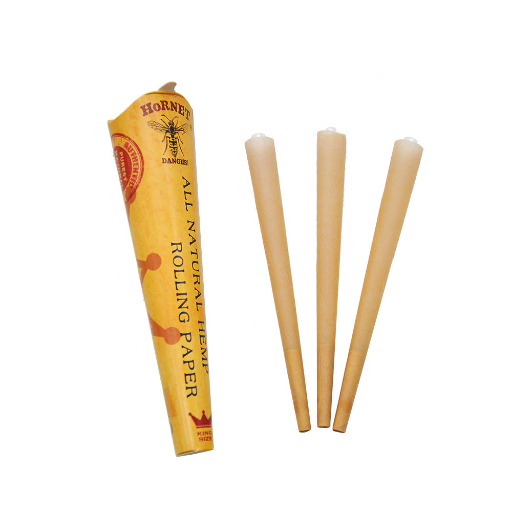 HORNET | King Size Natural Pre-Rolled Paper Cones 3 x 24CT_4