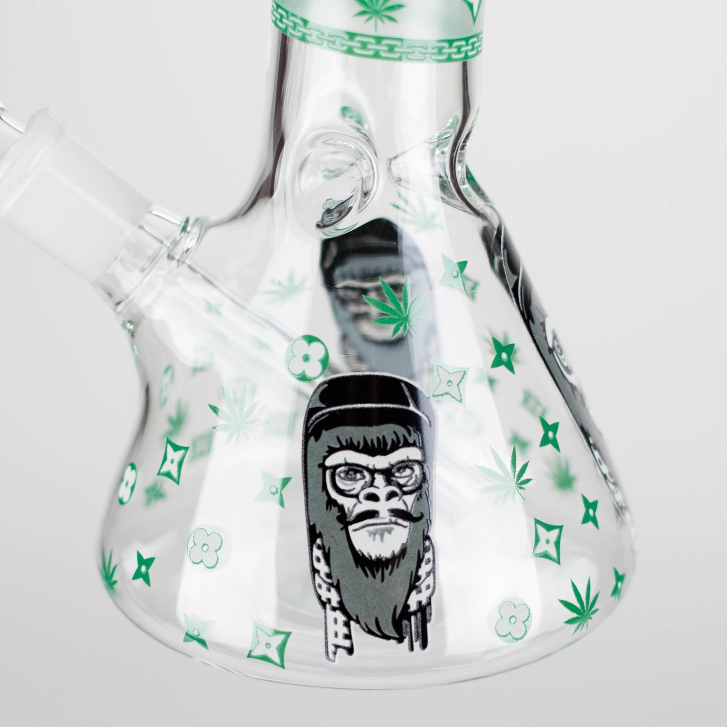 8.5" Gorilla Designs Glow In The Dark beaker bong In the Box [PIP301]_4