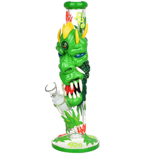 420 Dragon Glow 11.75" Straight Tube Bong