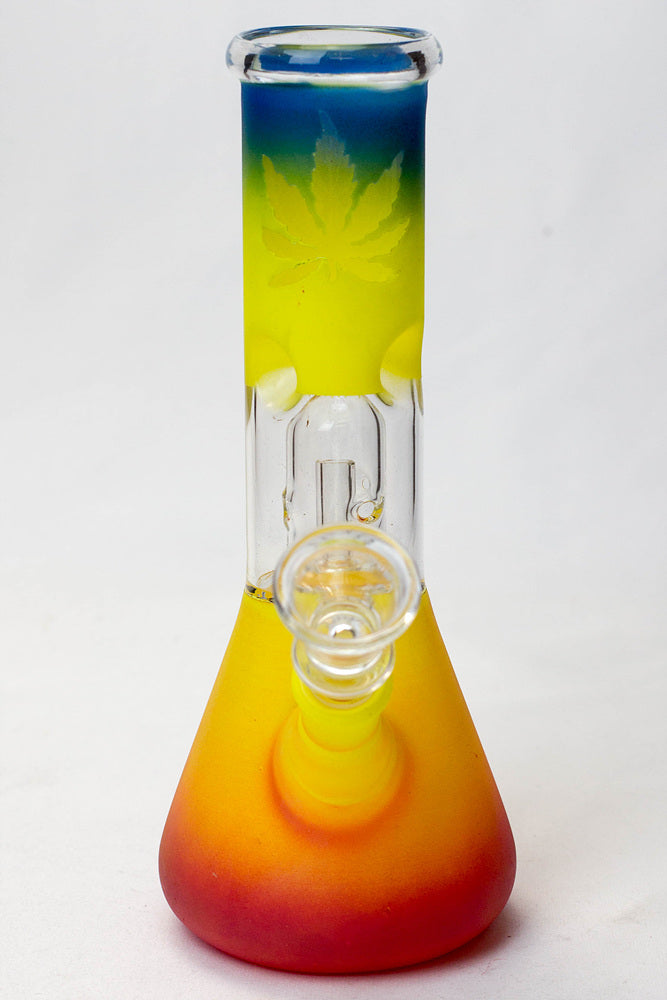 8" dome percolator beaker water bong-Leaf_5