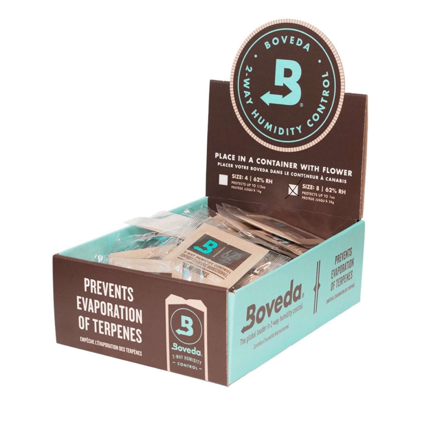 Boveda 62% 2-Way Relative Humidity Control Packs (Size 8)